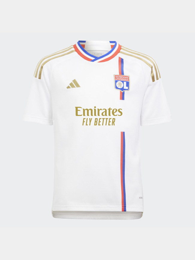 Maillot de football OL domicile blanc enfant - Adidas