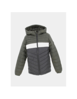 Doudoune hero puffer noir kaki garçon - Jack & Jones