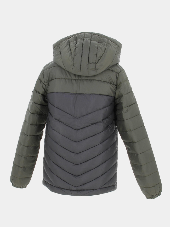 Doudoune hero puffer noir kaki garçon - Jack & Jones