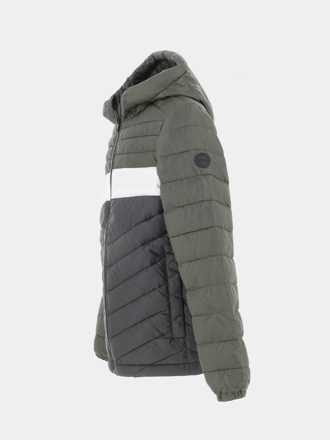 Doudoune hero puffer noir kaki garçon - Jack & Jones