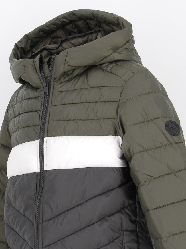 Doudoune hero puffer noir kaki garçon - Jack & Jones