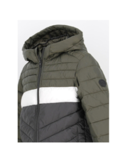 Doudoune hero puffer noir kaki garçon - Jack & Jones