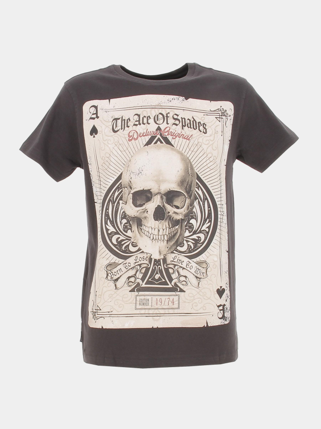 T-shirt ace of spades motif squelette noir homme - Deeluxe