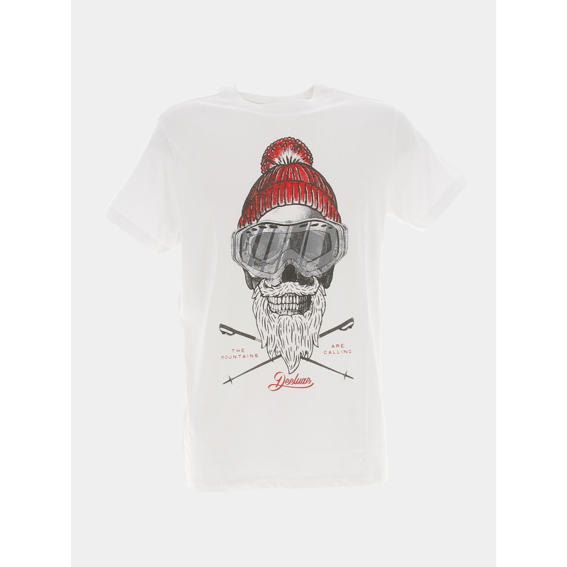 T-shirt pablo mountains squelette blanc homme - Deeluxe