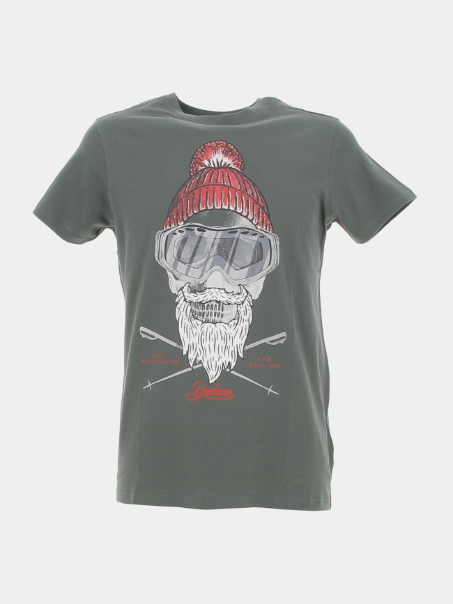 T-shirt pablo squelette mountains vert homme - Deeluxe