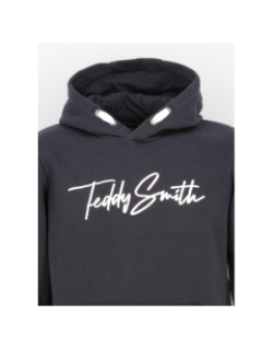 Sweat capuche evan signature bleu garçon - Teddy Smith