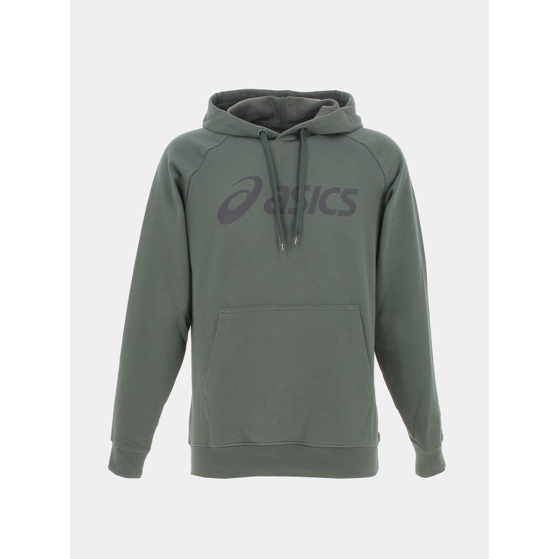 Sweat à capuche big logo kaki homme - Asics