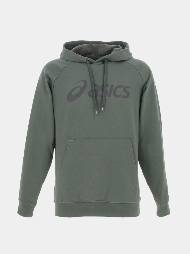 Sweat à capuche big logo kaki homme - Asics