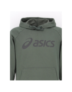 Sweat à capuche big logo kaki homme - Asics