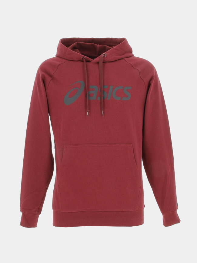 Sweat a capuche logo imprime bordeaux homme Asics