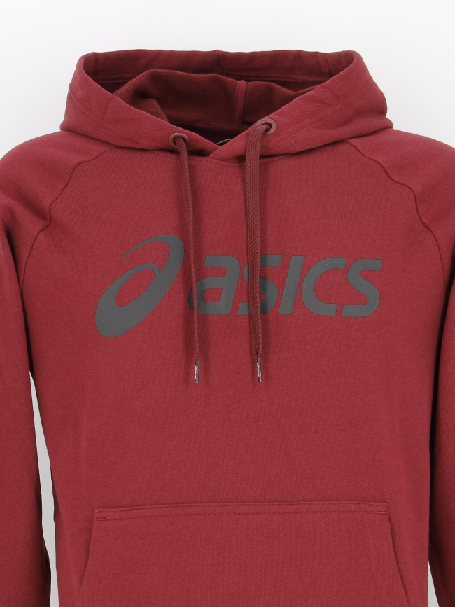 Sweat à capuche logo imprimé bordeaux homme - Asics