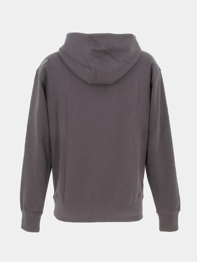 Sweat à capuche logo brodé gris homme - Oxbow