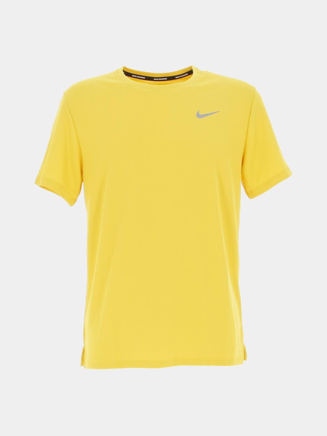 T-shirt de running miler jaune homme - Nike