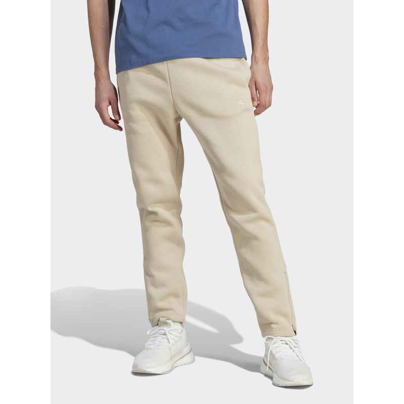 Jogging brodé beige homme - Adidas