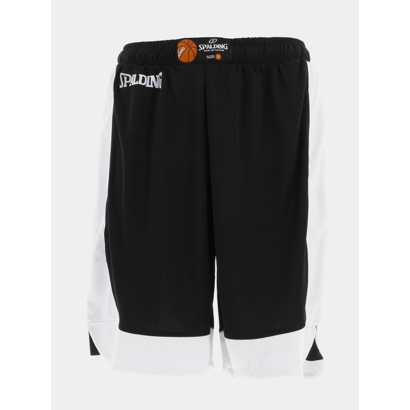 Short de basketball hustle blanc noir - Spalding