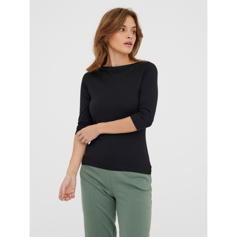 Top panda modal manches 3/4 noir femme - Vero Moda