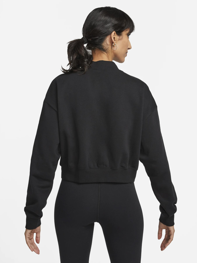 Sweat zippé crop nsw club noir femme - Nike