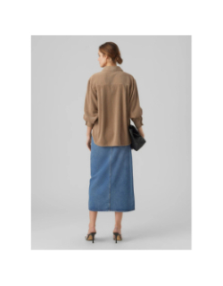 Surchemise sascha corduroy marron femme - Vero Moda