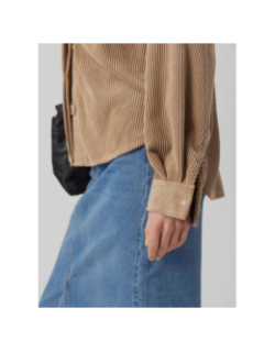 Surchemise sascha corduroy marron femme - Vero Moda