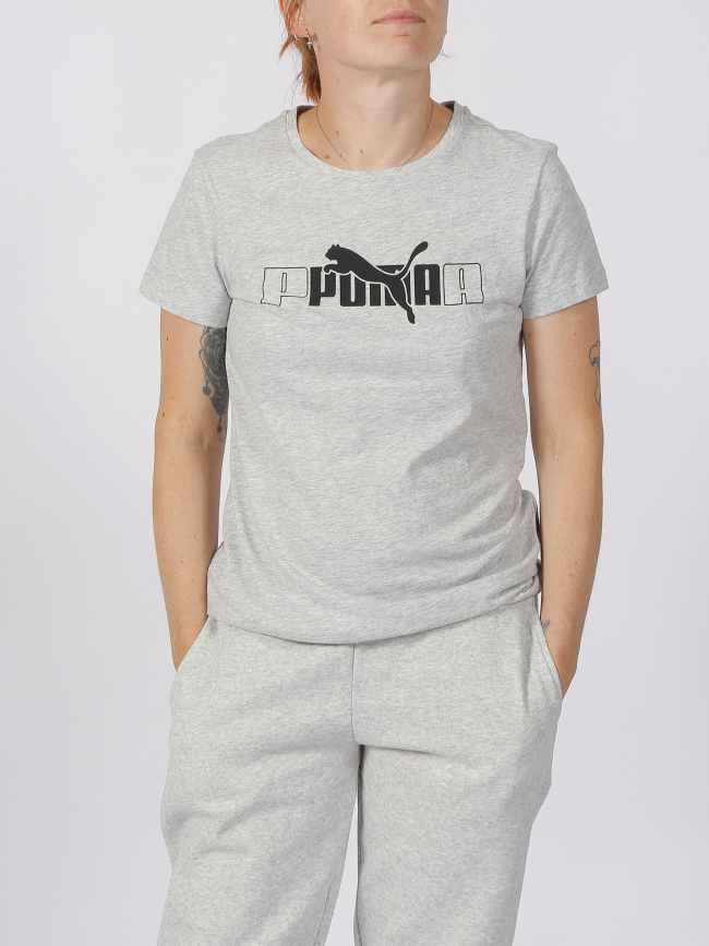 T-shirt essential tee gris femme - Puma