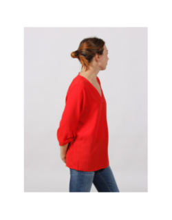 Blouse divya manche 3/4 rouge femme - Jacqueline De Yong