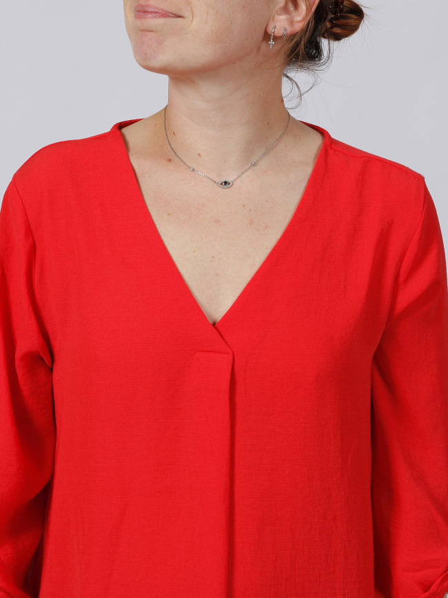 Blouse divya manche 3/4 rouge femme - Jacqueline De Yong