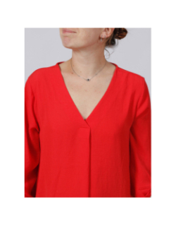 Blouse divya manche 3/4 rouge femme - Jacqueline De Yong