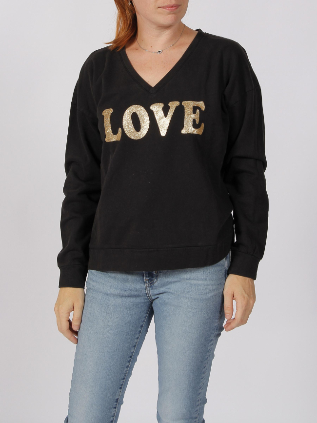 Sweat carola love noir femme - Vero Moda