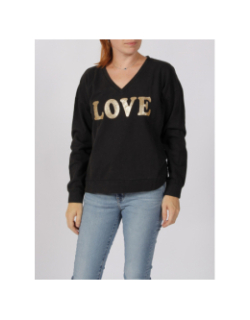 Sweat carola love noir femme - Vero Moda