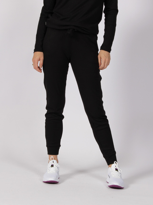 Jogging touch maille slim noir femme - Sunvalley