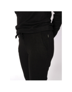 Jogging touch maille slim noir femme - Sunvalley