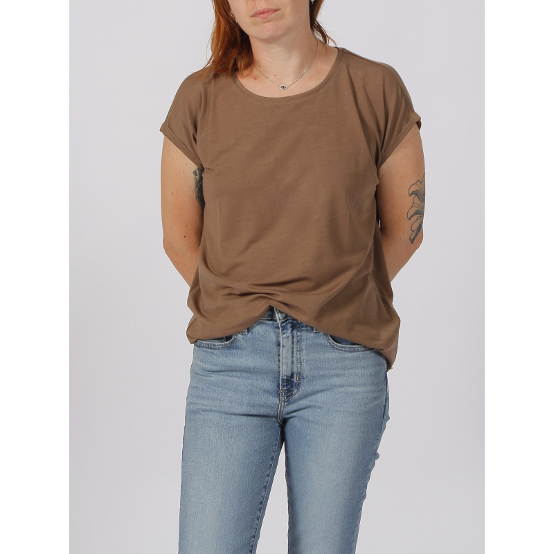 T-shirt mava uni marron femme - Vero Moda