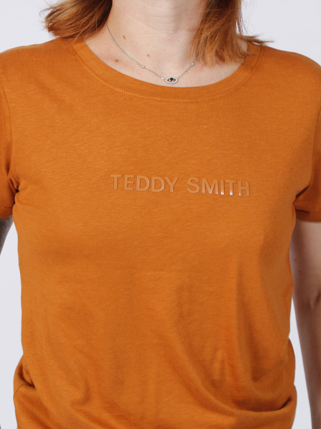 T-shirt new ticia camel femme - Teddy Smith