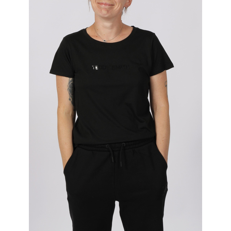 T-shirt new ticia noir femme - Teddy Smith