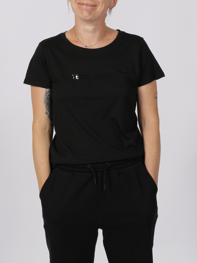 T-shirt new ticia noir femme - Teddy Smith