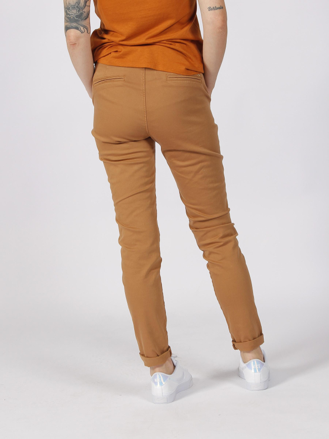 Pantalon slim camel femme - Le Temps Des Cerises