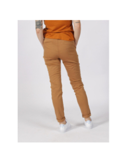 Pantalon slim camel femme - Le Temps Des Cerises