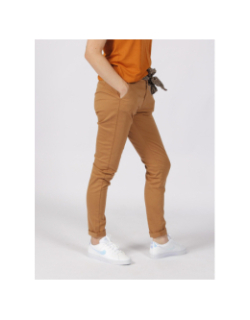 Pantalon slim camel femme - Le Temps Des Cerises