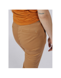 Pantalon slim camel femme - Le Temps Des Cerises