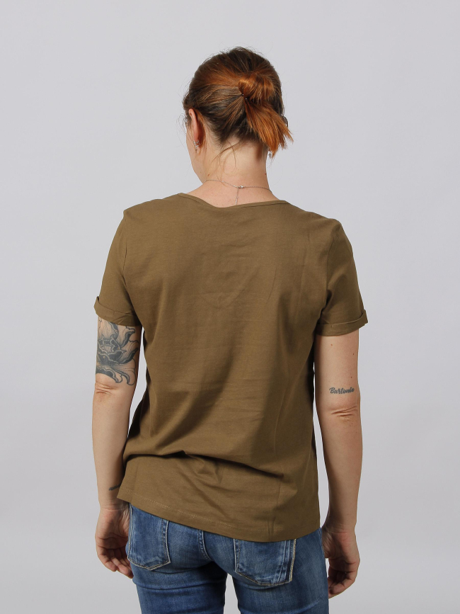 T-shirt cannie adore kaki femme - Vero moda