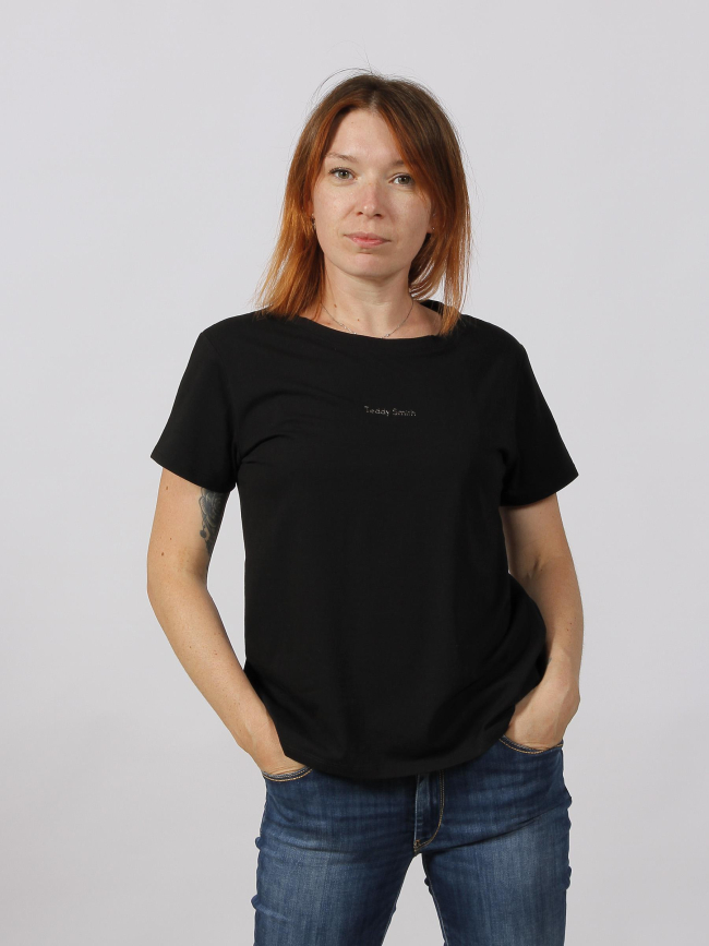 T-shirt ribelle noir femme - Teddy Smith