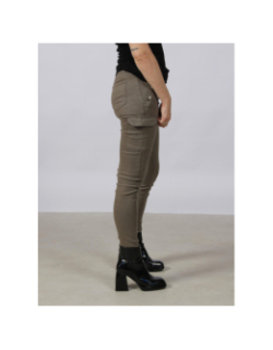 Pantalon skinny cargo kaki femme - Morgan