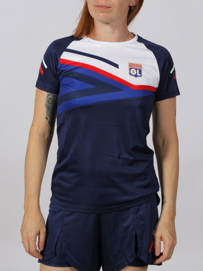 T-shirt de football training bleu femme - Olympique Lyonnais