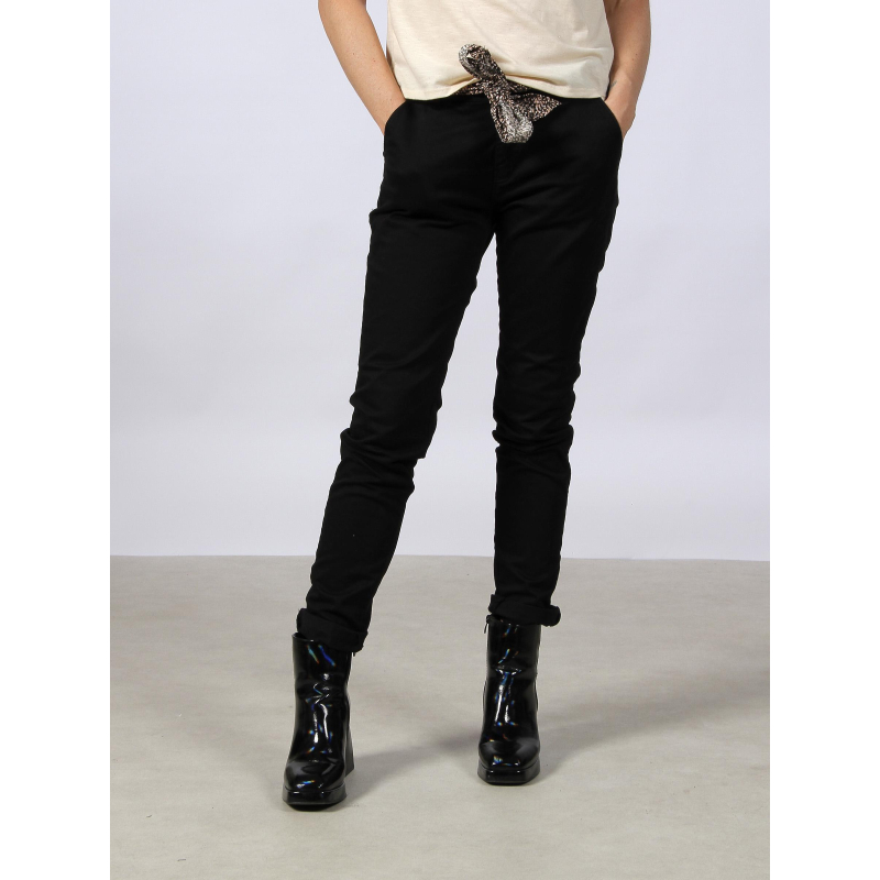 Pantalon slim dyli noir femme - Le Temps Des Cerises