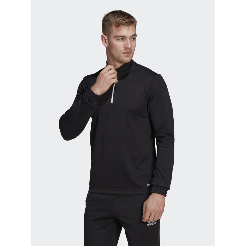 Sweat de football 1/4 zip ent22 noir homme - Adidas