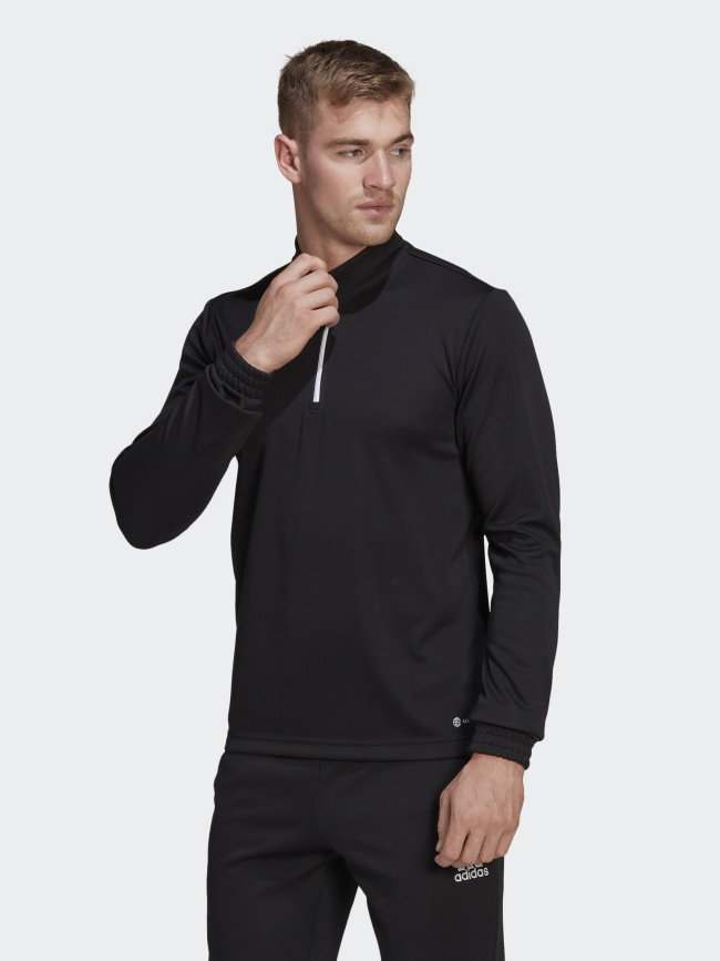 Sweat de football 1/4 zip ent22 noir homme - Adidas