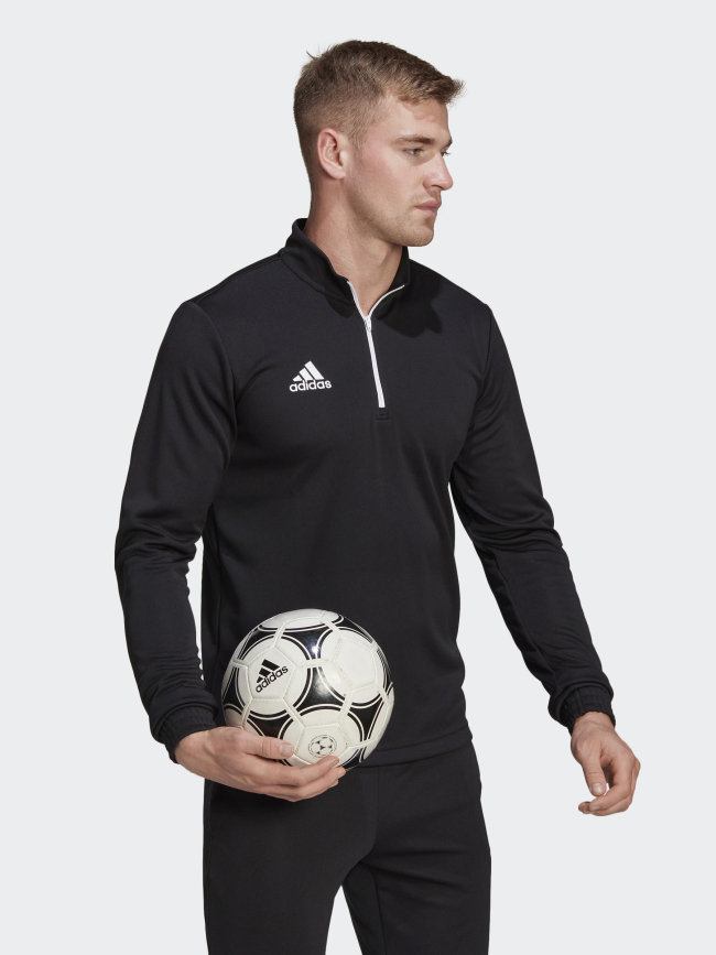 Sweat de football 1/4 zip ent22 noir homme - Adidas