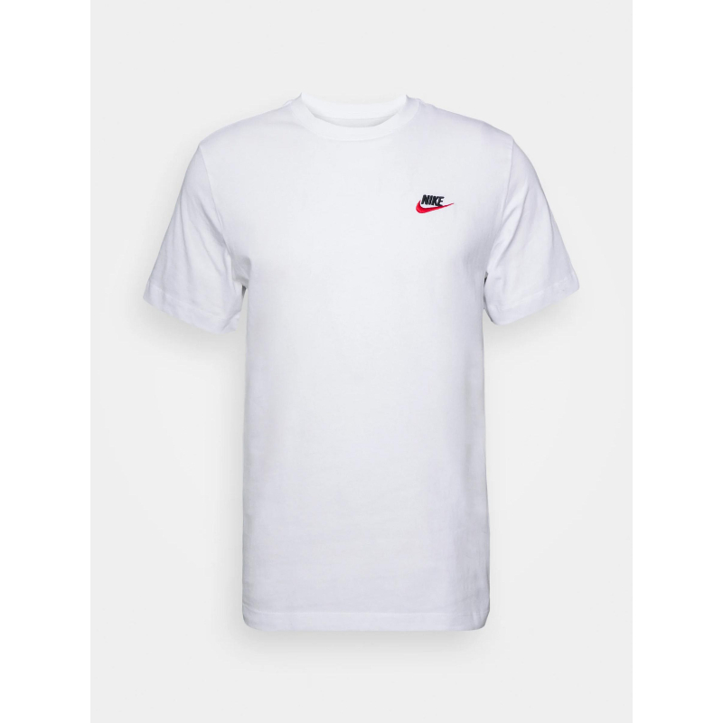 T-shirt nsw club logo brodé blanc homme - Nike