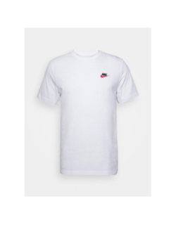 T-shirt nsw club logo brodé blanc homme - Nike