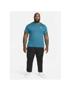 T-shirt nsw club logo brodé bleu homme - Nike